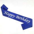 Blue Happy Birthday Boy Girl Sash Party Supplies Shoulder Belt Strap Kids Birthday Sash Party Decoration Favor. 