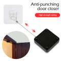 1pc Black Punch Free Automatic Sensor Door Closer Automatic Shutdown Device Non Punching Telescopic Sliding Door Device. 