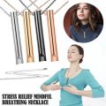 Stress Anxiety Necklace Mindfulness Breathing Tool Natural Calming Relief Chain Breathlace Necklace Quit Smoking Anxiety Relief.