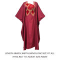 African Attire For Women Abaya Embroidery Plus Size Elegant Party Church Dress. 