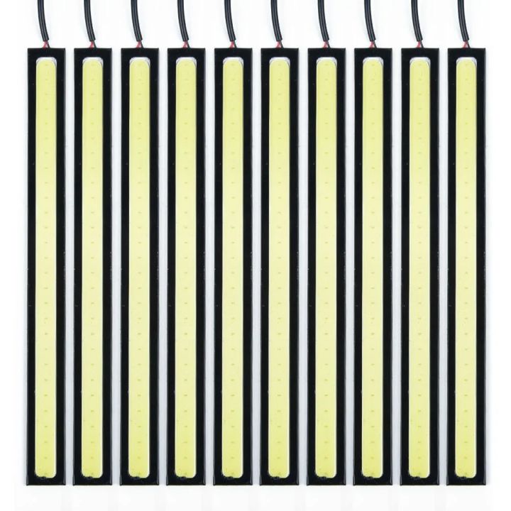 10pcs%2017CM%20Super%20Bright%20Car%20Daytime%20Running%20Lights%20Waterproof%2012V%20LED%20COB%20Car%20Auto%20Fog%20Light%20White%20Strip%20Lights%20Bar%20-%20Image%202
