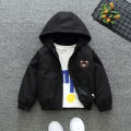 Cartoon Bear Kids Jacket Autumn Casual Boy Windbreaker Coat Hooded Zipper Boys Outerwear 1 2 3 4 5 6 Years Kids Clothes.