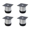 Table Legs Stainless Steel pack of 4, Furniture Legs Metal Tubular Steel Base Coffee Table/TV Table/Side Tables/Bedside Table/Bench Legs Height Adjustable. 