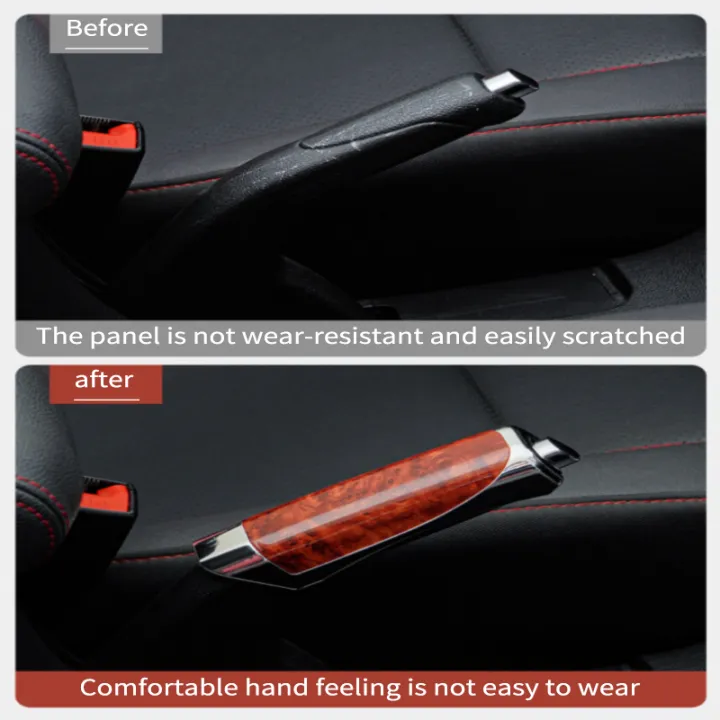 SEAMETAL%20Car%20Hand%20Brake%20Cover%20Handbrake%20Grips%20Protection%20Cover%20Carbon%20Fiber%20Parking%20Brake%20Decoration%20Shell%20Interior%20Accessories%20-%20Image%204