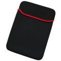 Double Faced Laptop Pouch Sleeve Bag Black Red Laptop case skin Reversible Laptop Sleeve Laptop Case Waterproof Laptop Bag 10 inch 11 inch 12 inch 13 inch 14 inch 15 inch Laptop Cover Case. 