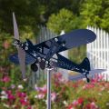 Metal Airplane Weathervane 3D Piper J3 Cub Wind Spinner Windmill Garden Decor Home Outdoor Roof Plane Indicator Wind Direct P1C8.