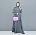Simple Gray Abaya By Chase Up Abaya for Girls And Womans. 