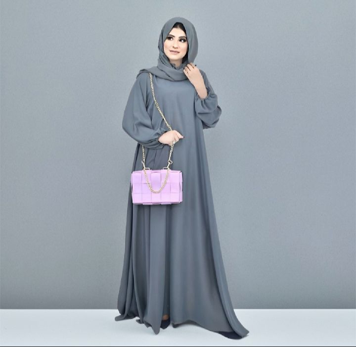 Simple Gray Abaya By Chase Up Abaya for Girls And Womans