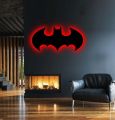 Wooden Batman Logo LED Wall Lamp/ SILHOUTTE - Bat Cave Night Light for Comic Lovers | Kids Room & Gaming Setup LED WALL Decor | Gift for DC Fans (Trendy 3D Wooden LED Lamp)------BY ------ InsideDecors (ID). 