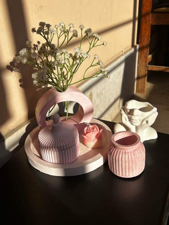 Concrete home decor set