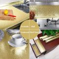 Kitchen Backsplash Oil-Proof Waterproof Sticker 15.7”X118.1” Kitchen Peel And Stick Wallpaper Aluminum Foil Self Adhesive Heat Resistant Wall Sticker For Kitchen Countertop Drawer. 