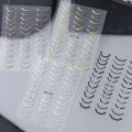French Line With Rhinestones Nail Art Stickers Stripes Wave Metallic Relief Curve Japanese Design Nail Art Decals Manicure Decor. 