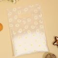 50/100Pcs Daisy Flower Gift Bags With Plastic Handle, Packaging Bags, Perfect for Mother's Day Wedding Birthday Party Holiday.