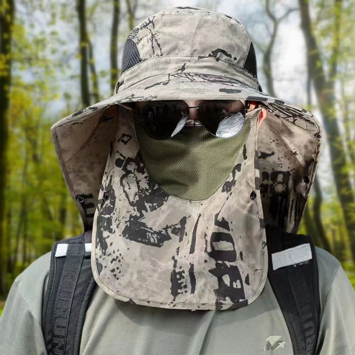 Outdoor%20Fisherman%20Hat%20Wide%20Brim%20Bucket%20Hat%20with%20Neck%20Cover%20Men%20Summer%20Breathable%20Mesh%20Sun%20Protection%20Visor%20Anti%20UV%20Cap%20Unisex%20-%20Image%208