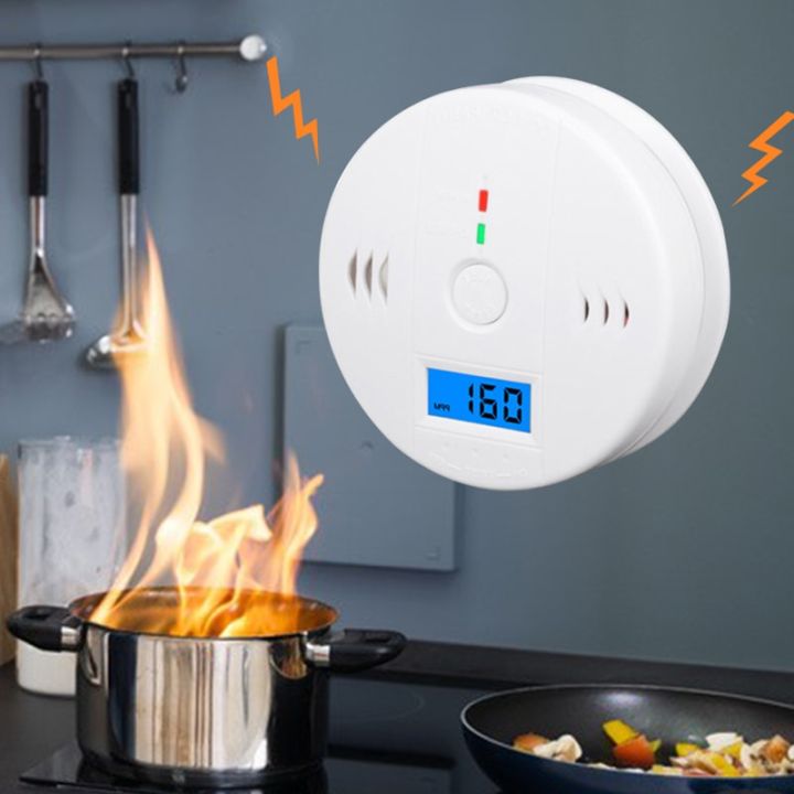 Carbon Monoxide Alarm Co Detector LCD Display Alarm Home Wireless Toxic Gas Leak Detector Fire Sound Alarm