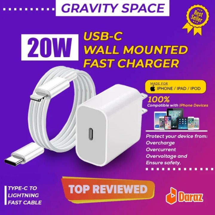 Original Iphone Fast Charger 20w Usb C Power Adapter Wall Charger