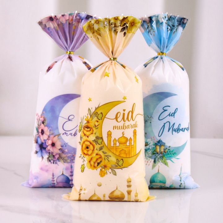 25/50/100pcs%20Eid%20Mubarak%20Gift%20Bags%20Cookie%20Candy%20Bag%20Ramadan%20Kareem%20Decoration%202026%20Islamic%20Muslim%20Party%20Packaging%20Bag%20Pouch%20-%20Image%205