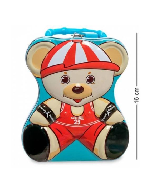 TEMSON Metal Coin Box and Alarm Clock Table Alarm Clock with Piggy