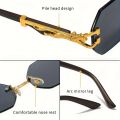Geometric Leopard Print Sport Glasses For Women, Lightweight & Durable Composite Frame, Trendy Streetwear Glasses. 