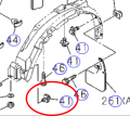 SKU-A281 (10-set) plastic anchor bolts mudguard head bolts replacement part 8-94221-150-0 for Isuzu DMAX, all new, Mu-7. 