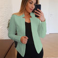 Women Thin White Blazers Autumn 2024 Female Summer Blazer Long Sleeve Open Stitch OL Womens Slim Coats Femme Ladies Black Tops. 