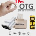 1 Pcs Micro USB to USB OTG Adapter for Android Smartphones - for micro USB Smartphones High Quality Remex OTG - Original Otg. 