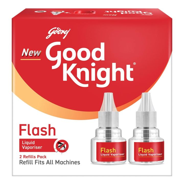 Pack of 2 Good knight Flash Liquid Vapourizer | Mosquito Repellent Refill