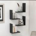 L shaped Liven Wall Shleves (set of 4) wall decoration shelves floating cmshelves display rack home tier office decorater. 
