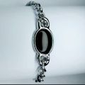 Premium Quality Bracelet of Salman Khan in black stone. Higu quality and shiny Look. Shiny Chain same as in Picture.. 