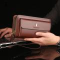 Men Clutch Bag Men's Long Purse Large Capacity Men's Wallets Cell Phone Pocket Passcard Pocket High Quality Wallet Bags For Men. 