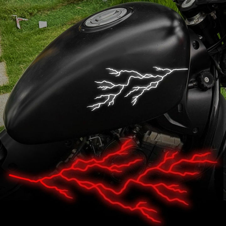 8 Reflective Vinyl Decal Set – Left + Right Fairing/Gas Tank Stickers For Yamaha (White, Grayish Tone)