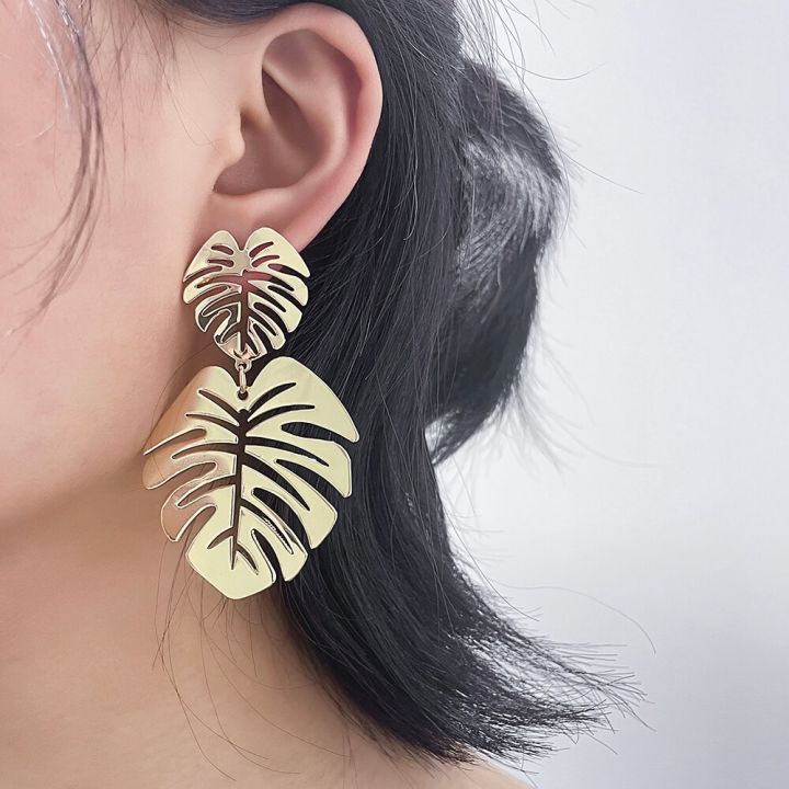 Bohemian%20Hollow%20Exaggerated%20Leaf%20Dangle%20Drop%20Earring%20For%20Women%20Lady%20Geometric%20Gold-color%20Tropical%20Plant%20Female%20Jewelry%20New%20%20-%20Image%205