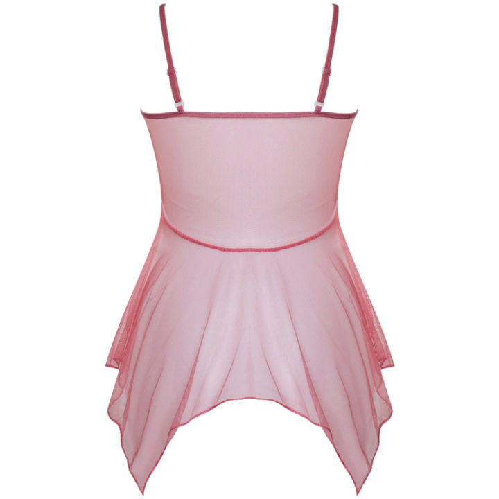 Lingerie%20Women%20Silk%20Lace%20Sleeveless%20Babydoll%20V%20Neck%20Nightdress%20Nightgown%20Short%20Sleepwear%20Night%20Dress%20Underwear%20-%20Image%205