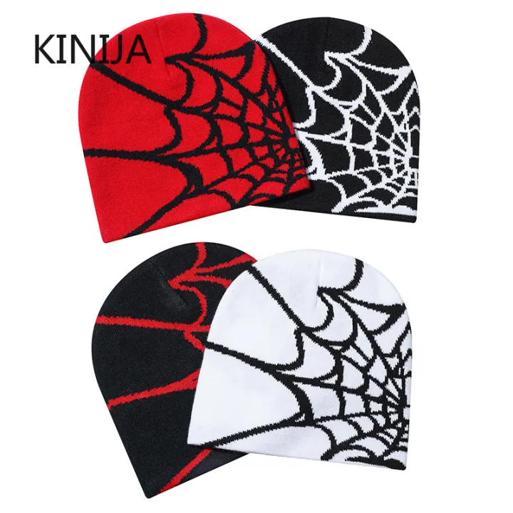 Spider%20Pattern%20Knitted%20Hat%20Beanies%20Hat%20Street%20Pullover%20Hat%20for%20Men%20Women%20Winter%20Outdoor%20Riding%20Sports%20Hat%20Elastic%20Skullies%20Hat%20-%20Image%202