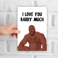 1pc, Funny Birthday Card, I Love You Barry Much, Rude Meme Greeting Card For Her, Barry Wood Meme Joke Card For Him.. 