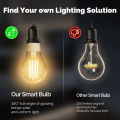 MOES Matter Smart Filament Bulb Color Temperature Energy Saving Biological Rhythm E27 7W Schedule Voice Remote Tuya APP Control. 