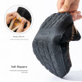 Pmoiste Soft Faux Suede House Slippers Men Comfortable Warm Cushion Designer Mark Line Living Room Shoes Slip-on Winter Indoor.