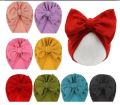 Pack of 3 Premium Turban Caps for Baby Girls Newborn Kids Big Bow Hat Hair Band Cute Stylish mixcolor turban Cap. 