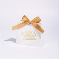 12pcs Elegant Christmas Gift Bags - Deep Brown, with Merry Christmas Script - Festive Packaging for Presents, Party Decorations.