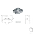 Horizontal bracket shf8/shf10/shf12/shf16/shf20 shaft holder bearing accessories for 3D printer. 