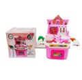 water circulation pink kitchen set for kids (23 pcs)  - 17 inches. 