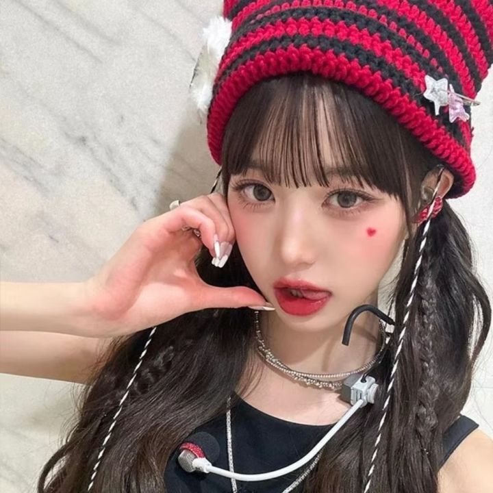 Y2K%20Beanie%20Hat%20Women%20Ins%20Devil%20Ear%20Striped%20Knitted%20Wool%20Cap%20Autumn%20Winter%20Hip-hop%20Crochet%20Cute%20Cat%20Ears%20Pointed%20Pullover%20Hats%20-%20Image%203