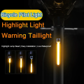 Bike Taillight Drop Warning Lamp USB Rechargeable Bicycle Rear Light Waterproof Night Riding Lighting Back MTB Tail Light. 