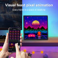 Bluetooth LED Pixel Panel 64x64 RGB Programmable Pixel Art Display APP Control Creative Animations Digital Clock For Desk Room. 