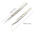 Electronics Industrial Tweezers Anti-static Curved Straight Tip Precision Stainless Forceps Phone Repair Hand Tools Sets. 
