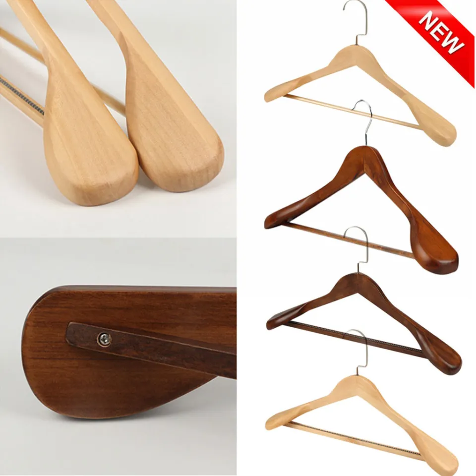 Flat Wavy Wooden Dress Hanger main image 0