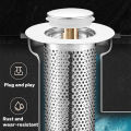 Bathroom Sink Plug Stopper Stainless Steel Filter Basket Sink Drain Hair Catcher for Washroom Restroom Kitchen. 
