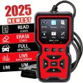 2024 V519 Professional OBD2 Scanner - USB-powered, real-time data diagnostic tool for checking engine lights in most cars. 