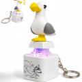 Seagull Mine Keychain Clicker Button with Sound LED Light Portable Fidget Toy for Stress Anxiety Relief Daily Use. 