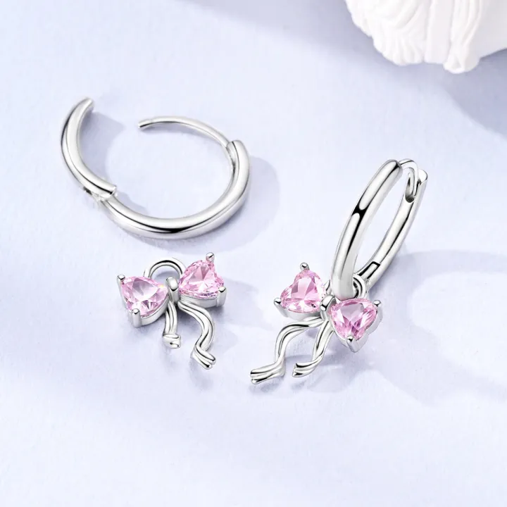 Hot%20Bow%20Earring%20For%20Woman%20Hoop%20Earring%20Original%20Pink%20Zircon%20Pendientes%20Eardrop%20Fit%20Girl%20Fashion%20Jewelry%20-%20Image%204